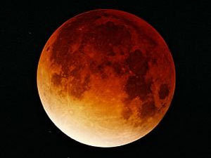 В субботу Луна окрасится в ярко-оранжевый цвет 