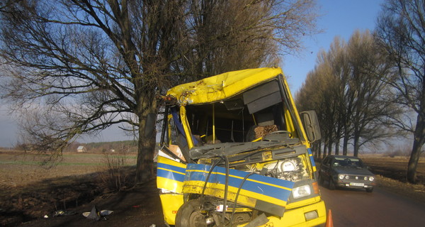 На Львовщине автобус въехал в дерево: 25 пассажиров оказалось в больнице