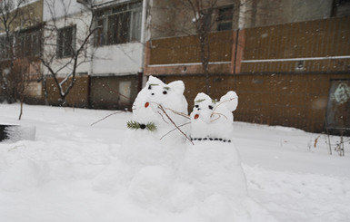 Я и друг мой снеговик