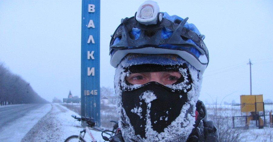 Велосипедист проехал на холоде 260 км