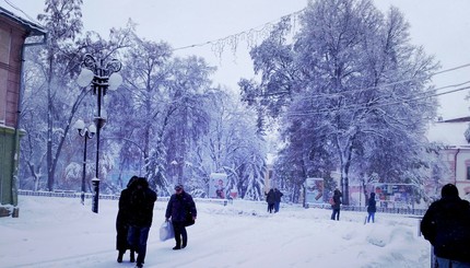 Зима пришла в Ивано-Франковск 