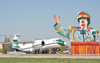 Самолет Каддафи прячут от посторонних глаз в Гостомеле