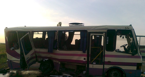 Вблизи Донецка разбился рейсовый автобус с пассажирами