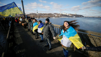 День Соборности Украины. Цепь единства