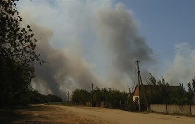 Из-за пожара Херсонщину накрыло дымом