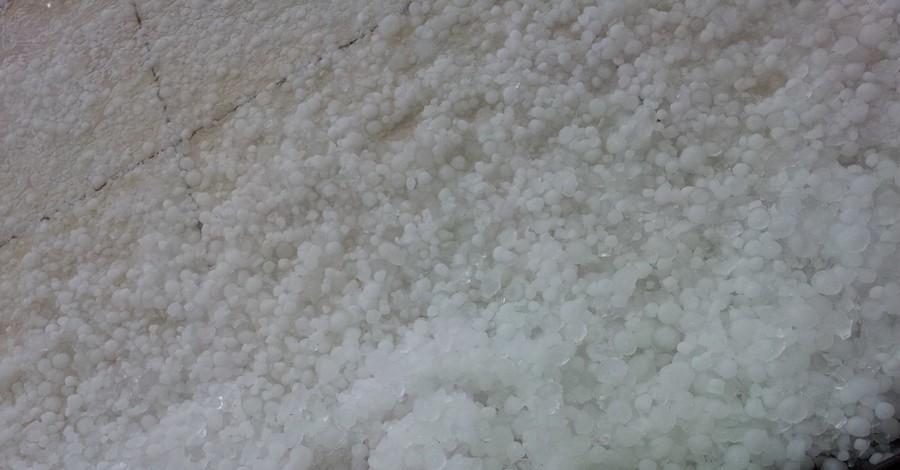 Прошедший под Одессой град побил овощи и плоды на деревьях