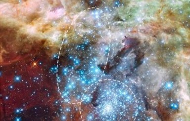 Телескоп Hubble  разгадал тайну слияния двух звездных скоплений