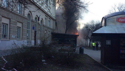 Пожар в ресторане во Львове