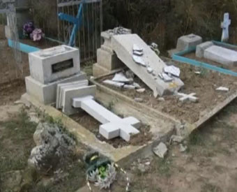Под Одессой вандалы разнесли полторы сотни могил вдоль одной линии