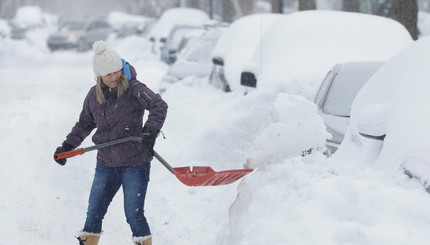 Снежная буря превратила Канаду в Северный полюс
