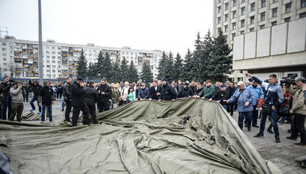 В центре Киева протестуют маршруточники