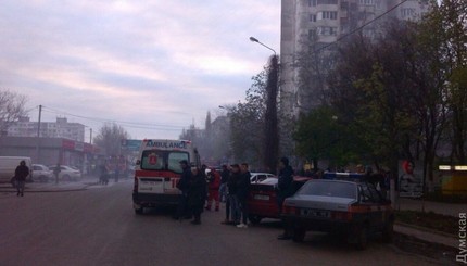 Пожар в Одессе. Горит рынок