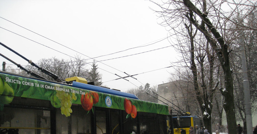 Из-за непогоды остановились трамваи и троллейбусы