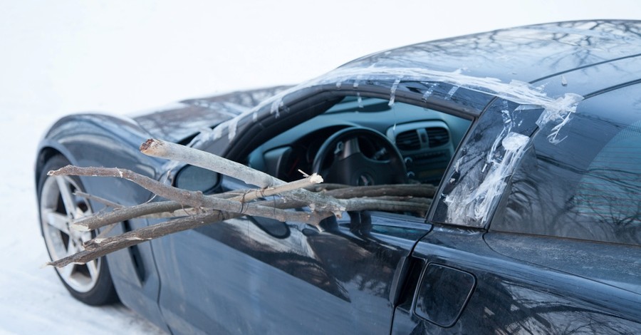 В киевском лесу найден заброшенный Corvette