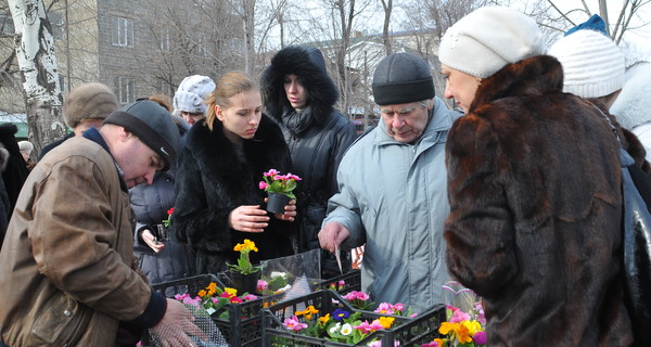 Предпраздничный ажиотаж: букет за 100 гривен или цветок в горшке за 50