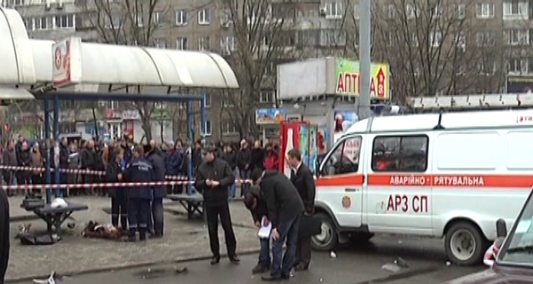 На место аварии в Днепропетровске милиция привезла водителей-участников ДТП