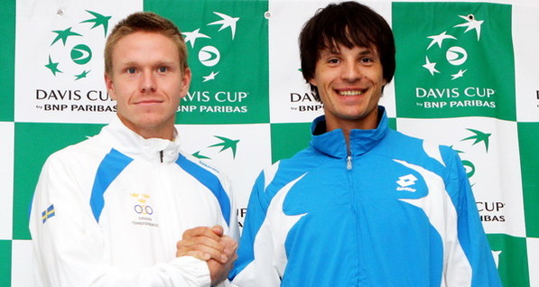 Шведы сравняли счет в теннисном матче с Украиной