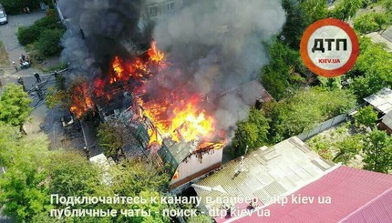 Пожар со взрывом в Киеве