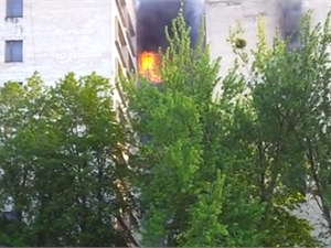 Причиной пожара в харьковском общежитии мог стать брошенный окурок