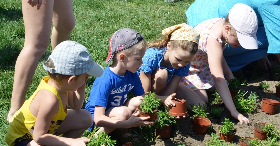 Киевляне посадили 250 гвоздик в честь матерей 