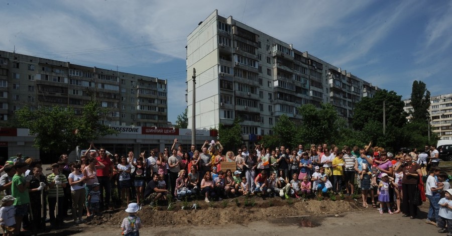На Оболони посадили первые 