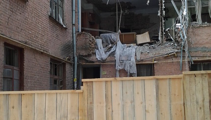 Разрушенный дом в Киеве
