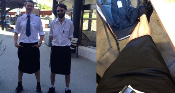 В Швеции машинисты смущают пассажиров юбками