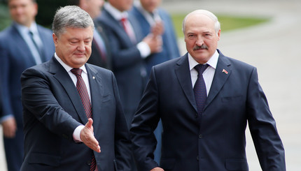 Встреча президентов Петра Порошенко и Александра Лукашенко