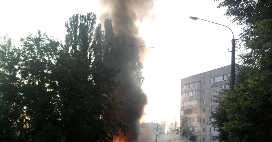 На Киевщине дотла сгорел продуктовый магазин