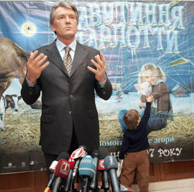 Ющенко посмотрел кино про поросенка 