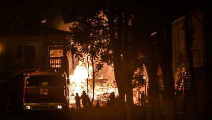 Пожар в детском лагере Одессы