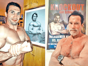 Кличко и Шварценеггер обменялись хвалебными фотосессиями