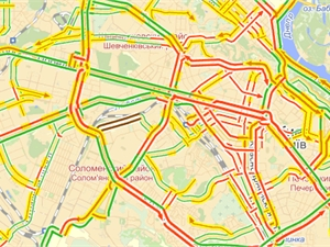 Киев встал в пробках