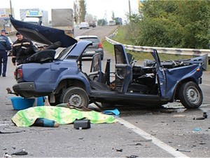 В Интернете появилось видео смертельной аварии под Николаевом