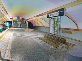 Станция «Радужная» будет разноцветной, а «Труханов остров» - бело-голубой 