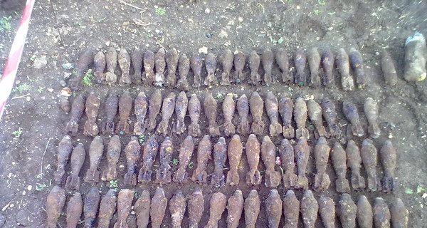 Жительница Луганщины нашла в огороде 99 военных мин