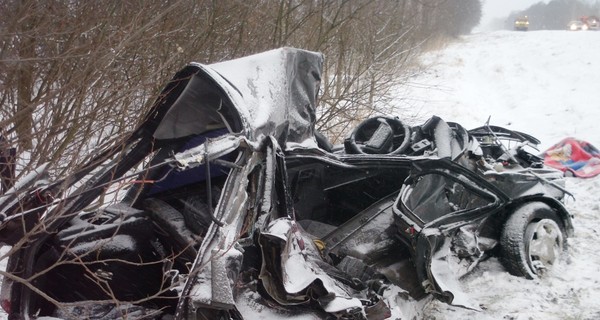 В Черниговской области легковушка влетела в грузовик