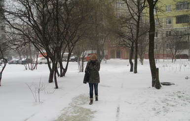 Львов засыпает снегом