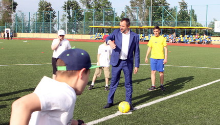 В Днепре при поддержке ЕС прошли Открытые уроки футбола.