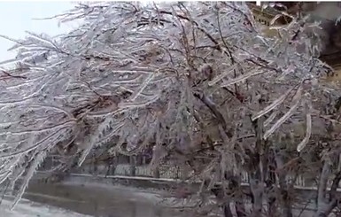 В Крыму наблюдают редкое явление – ледяной дождь 