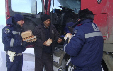 В Приазовье замерзает караван турецких фур