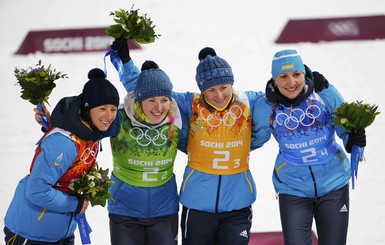 Украинские биатлонистки взяли золото Олимпиады в Сочи