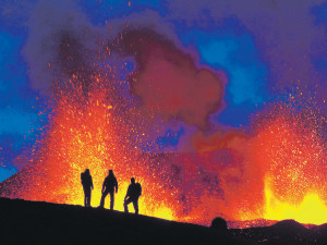 Фото из жерла вулкана 