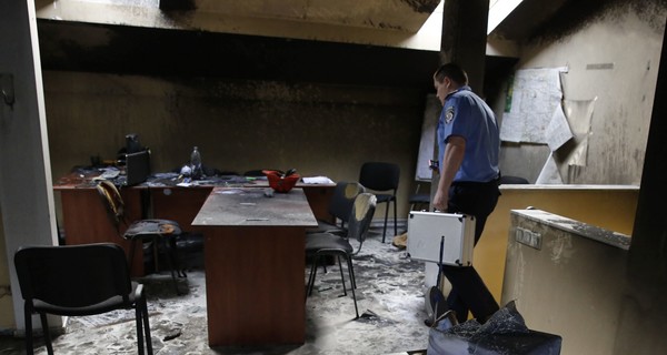 В Одессе сгорел штаб 