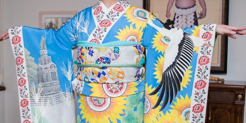 В Японии создали уникальное украинское кимоно
