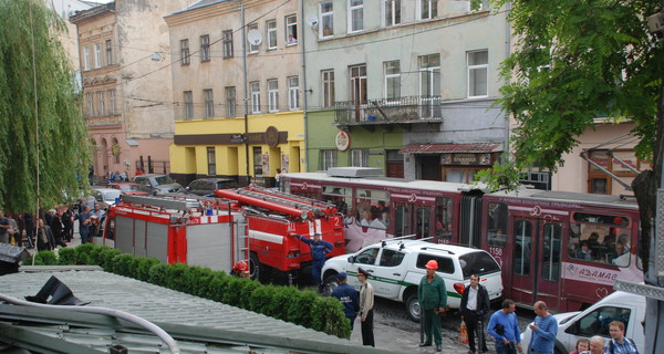 Во Львове горело кафе в центре города