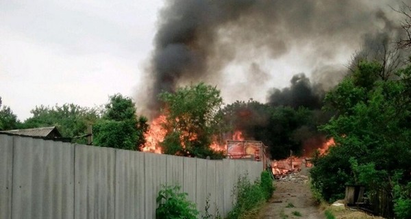 На окраине Донецка взрыв