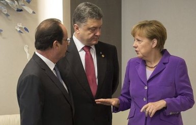 Порошенко, Меркель и Олланд снова обсудили ситуацию на востоке Украины