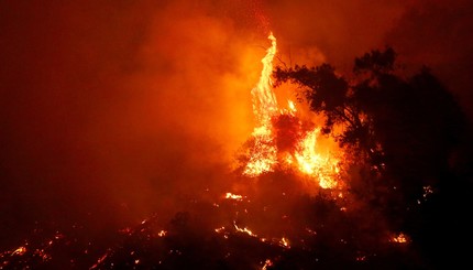 пожар в Сантьяго