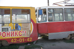 Неуправляемый трамвай изувечил луганчан 